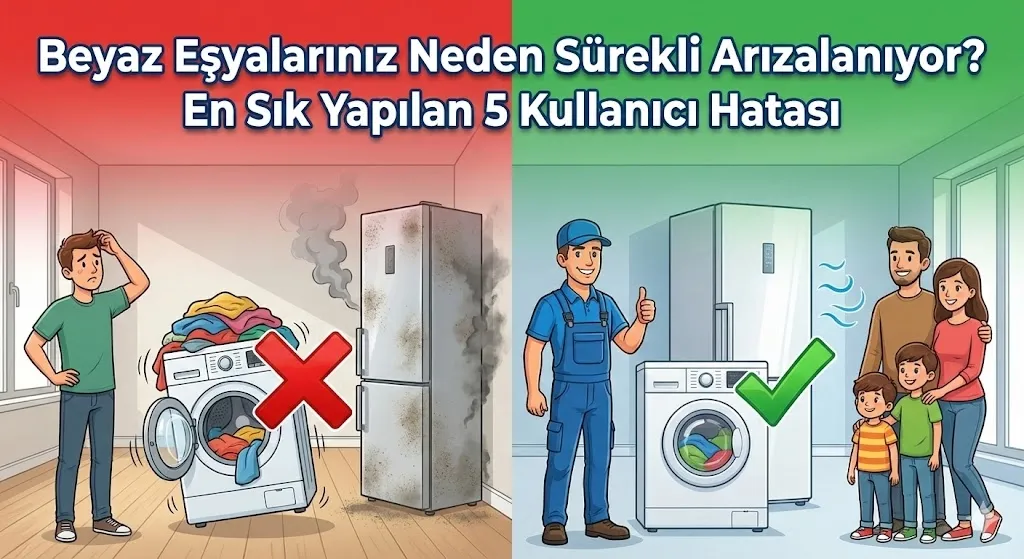 Beyaz Eşyalarınız Neden Sürekli Arızalanıyor? En Sık Yapılan 5 Kullanıcı Hatası